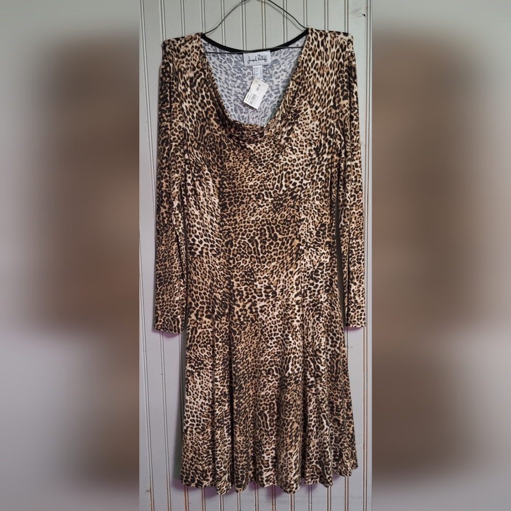 Leopard Print Long Sleeve Dress